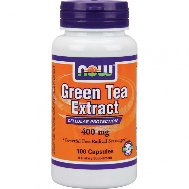 Now Green Tea Extract 400 mg - Back